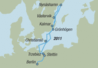 Karte: Reiseroute Stockholm 2011