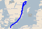 Karte: Reiseroute Schweden 2013